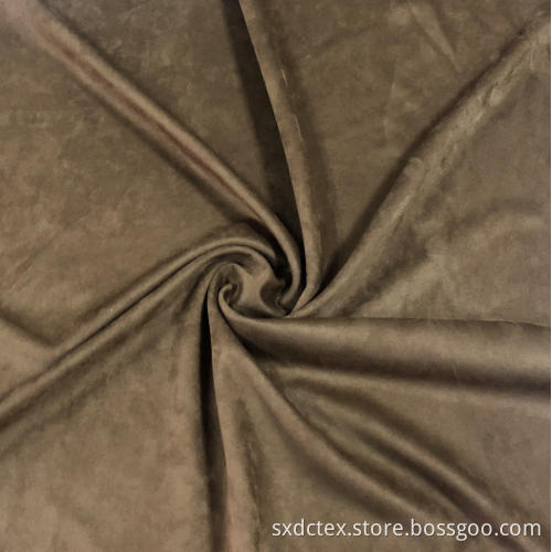 95% Polyester 5% Spandex Faux Suede Coat Fabrics
